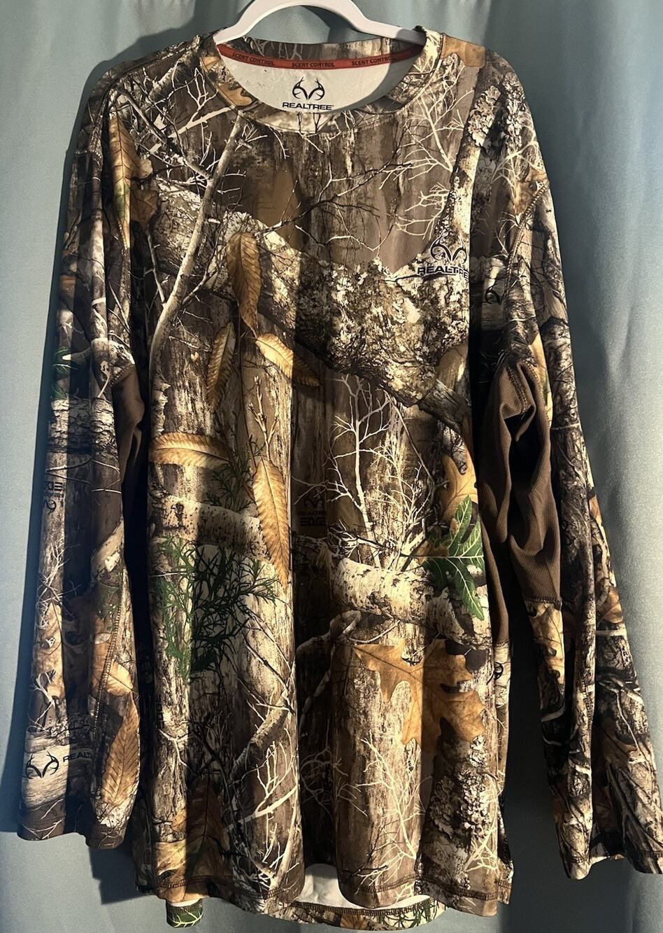REALTREE Edge Scent Control CAMO Long Sleeve Performance T-Shirt Size 2XL